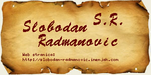 Slobodan Radmanović vizit kartica